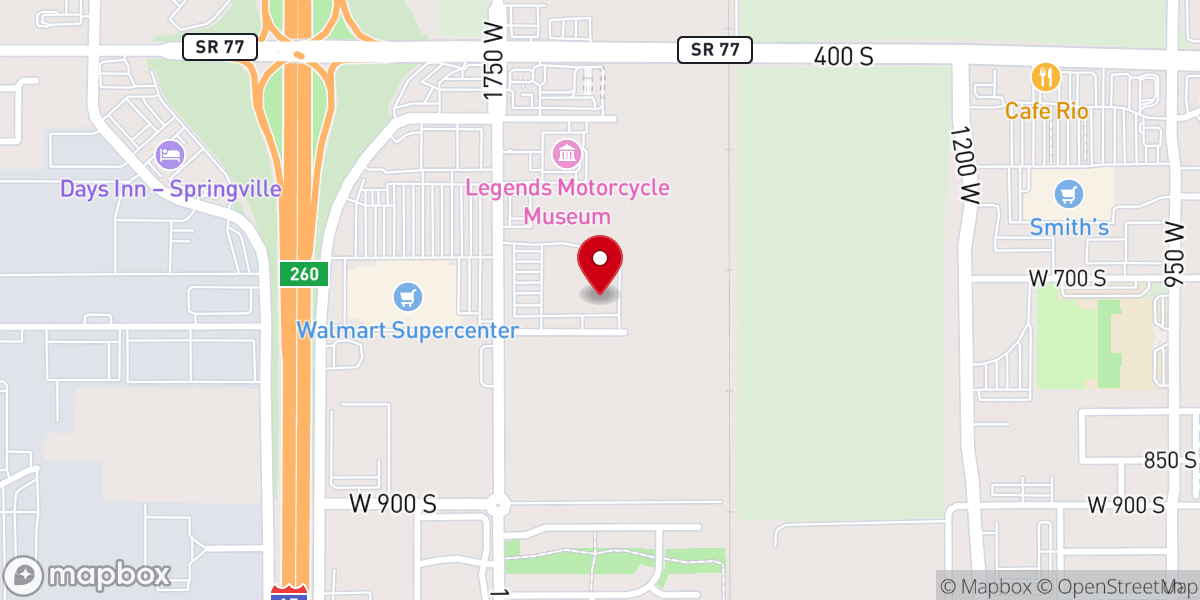 Map showing location of Latter-day Saint Employment Services, Springville Utah