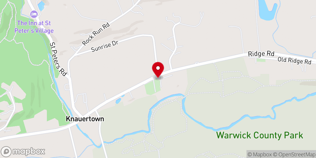 Map showing location of Saint Peter's Reformed Church
