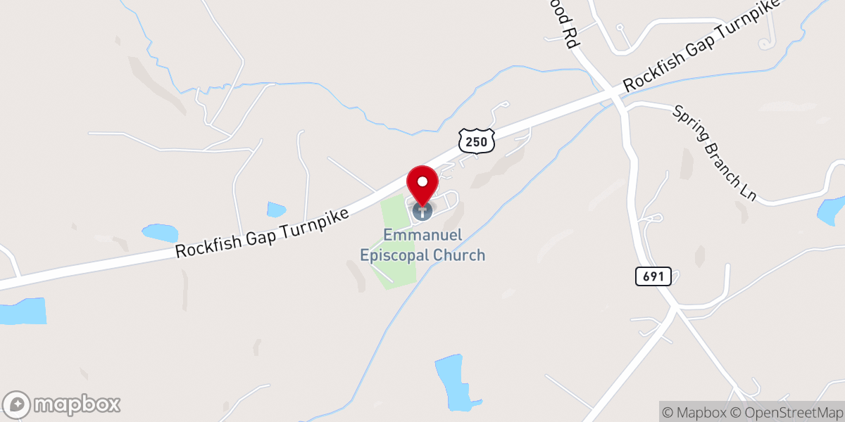 Map showing location of Emmanuel Episcopal Church