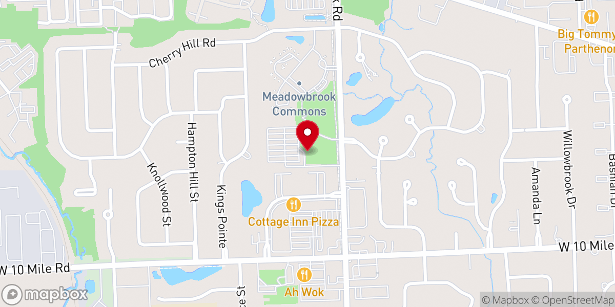 Map showing location of Holy Family Novi