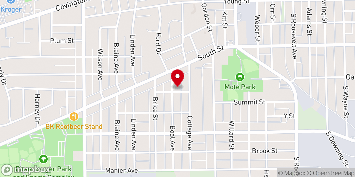 Map showing location of Church of the Brethren