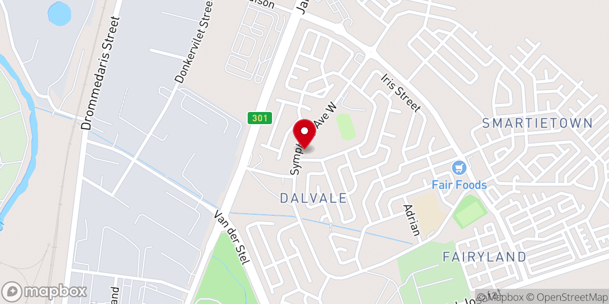 Map showing location of Old Apostolic Church of Africa