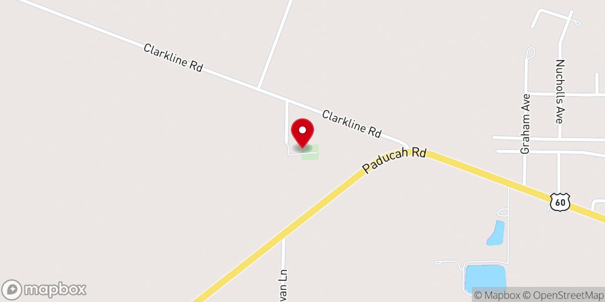 Map showing location of Oak Grove Church