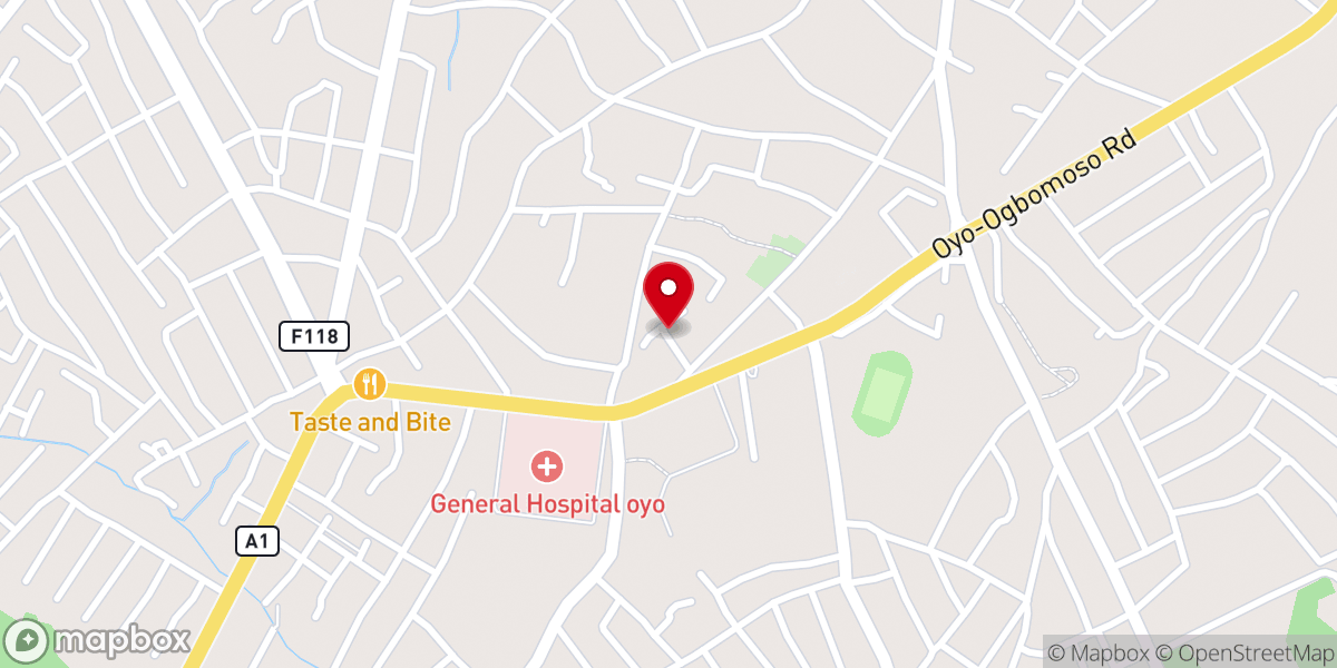Map showing location of RCCG MOUNT ZION YAYC