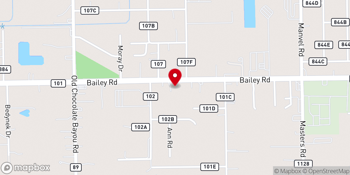 Map showing location of St James Baptist Church