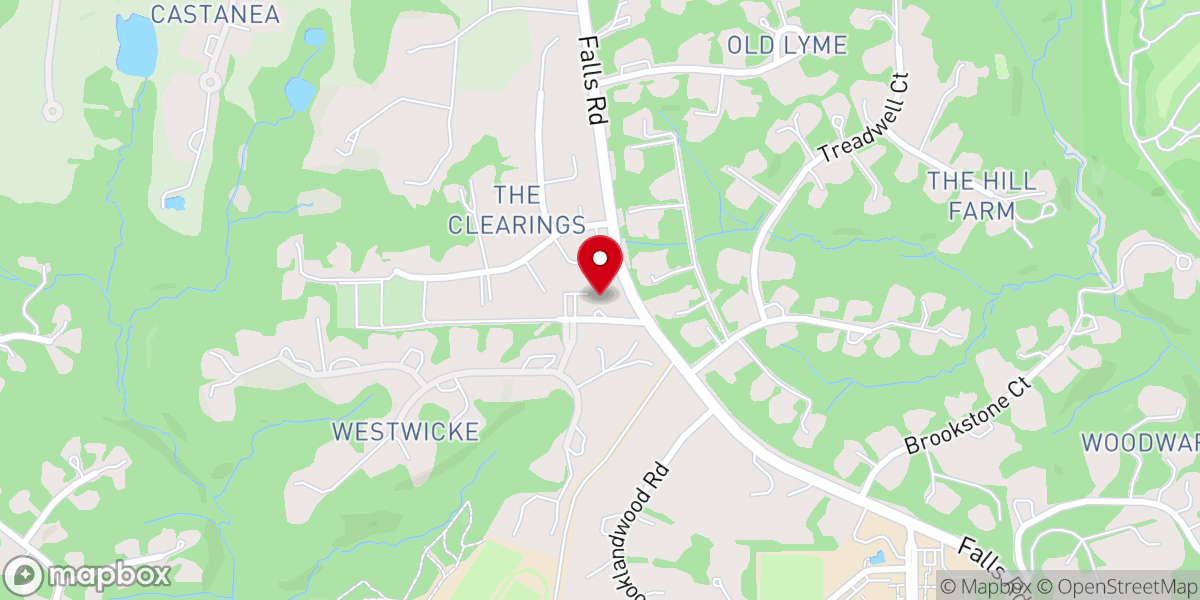 Map showing location of Chestnut Ridge Baptist Church