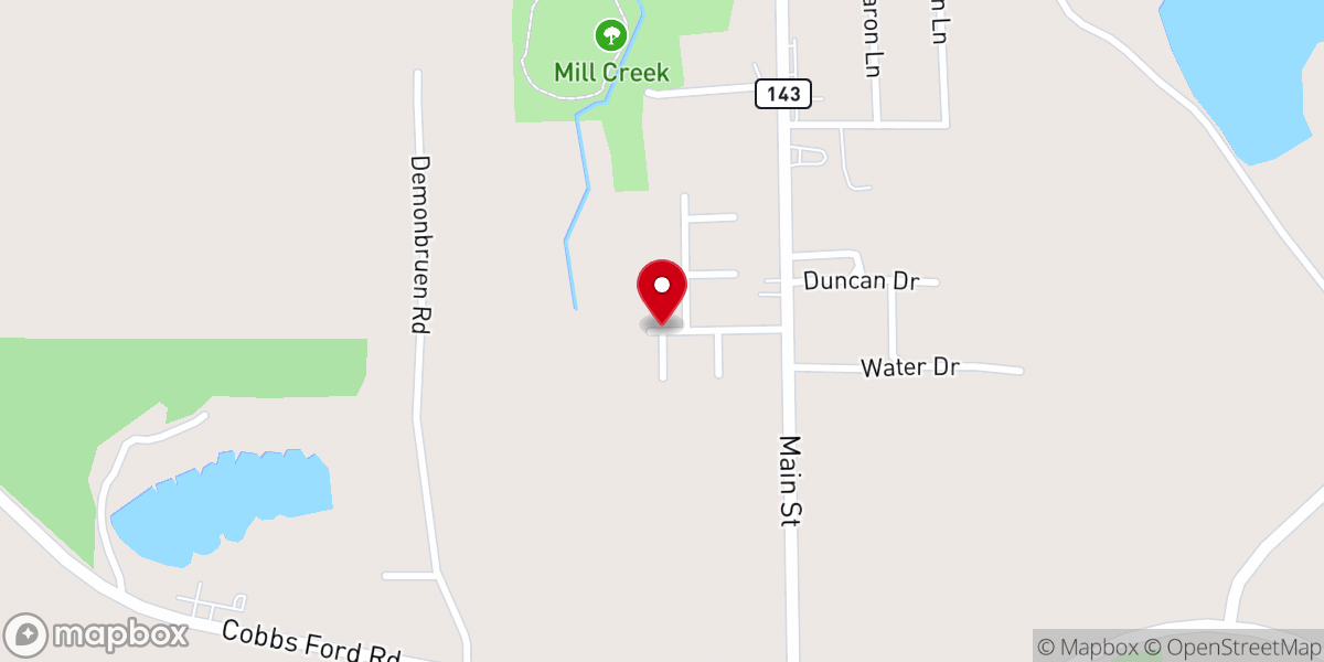 Map showing location of Abraham Baptist Church