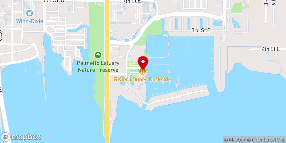 Map showing location of Riviera Dunes Dockside
