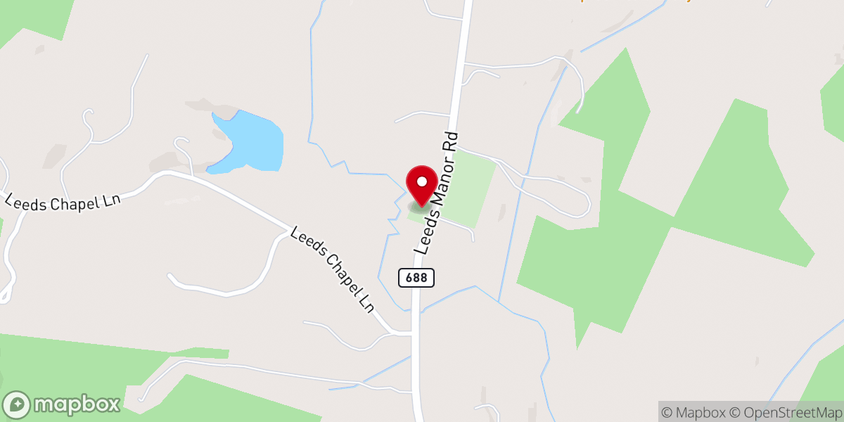 Map showing location of The Episcopal Church of Leeds Parish