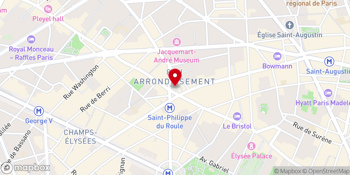 Map showing location of Église Saint-Philippe-du-Roule