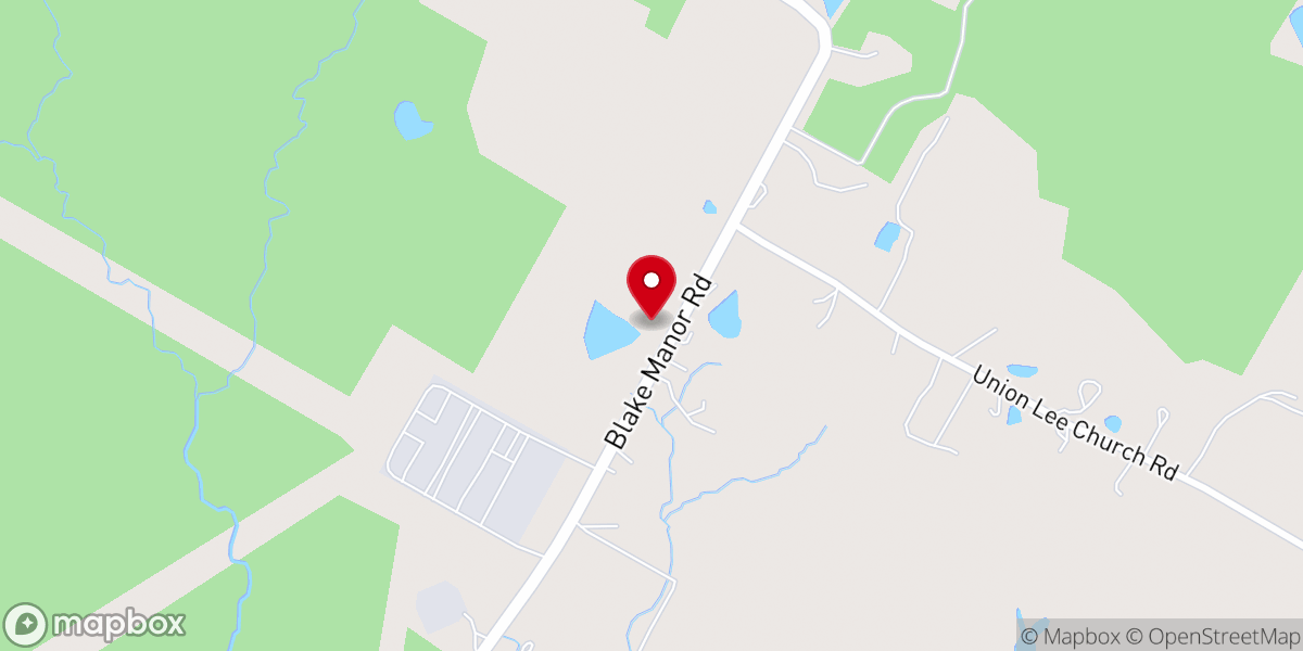 Map showing location of Union Lee Baptist Church