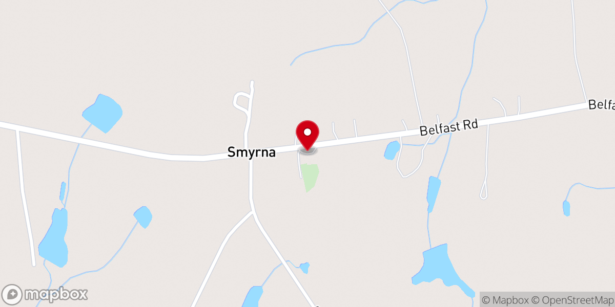 Map showing location of Smyrna Presbyterian Church