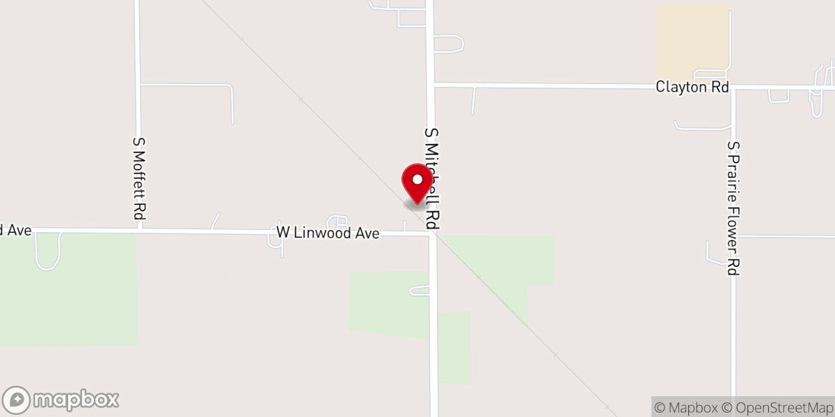 Map showing location of Mitchell Community Church