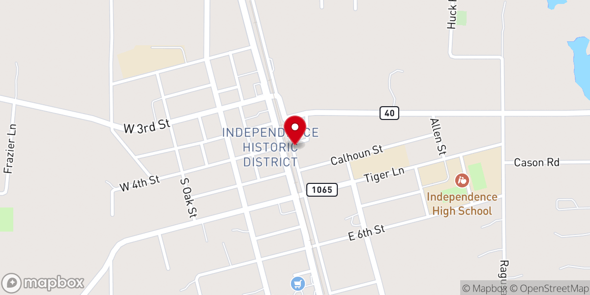 Map showing location of Independence Sicilian Heritage Festival