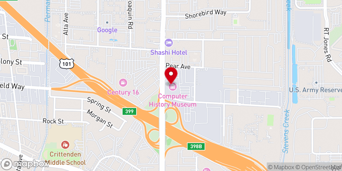 Map showing location of Current Silicon Valley Church