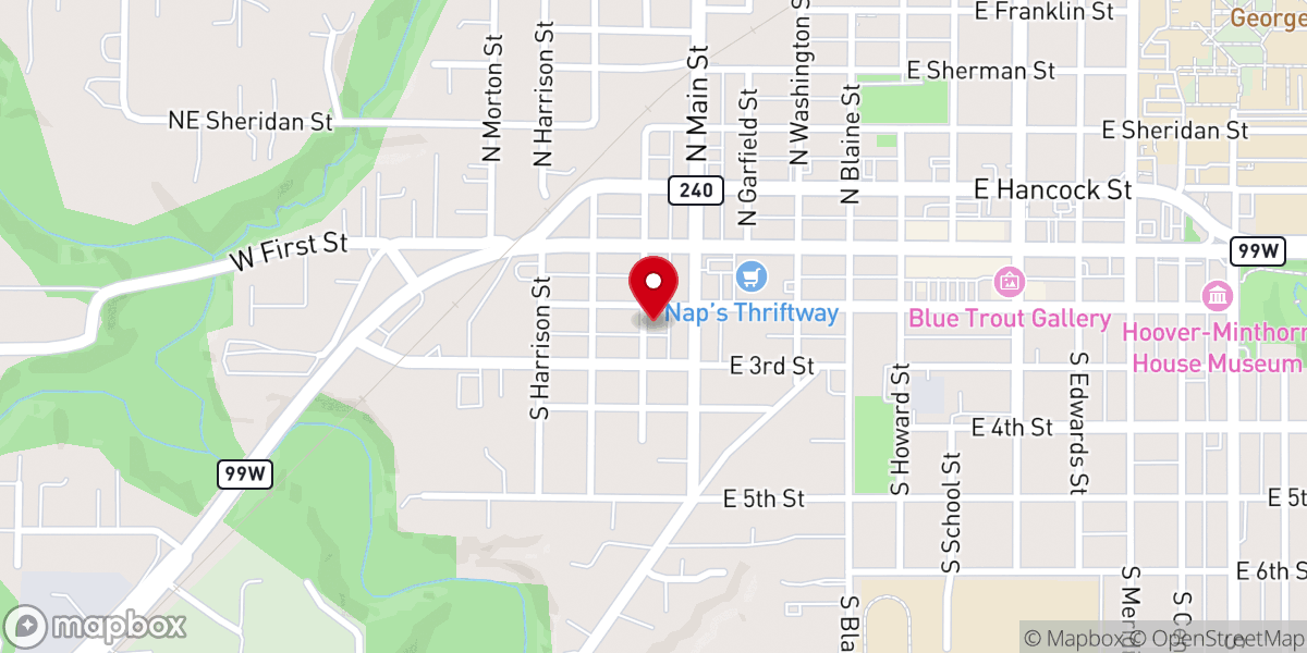 Map showing location of Red Hills Church Office