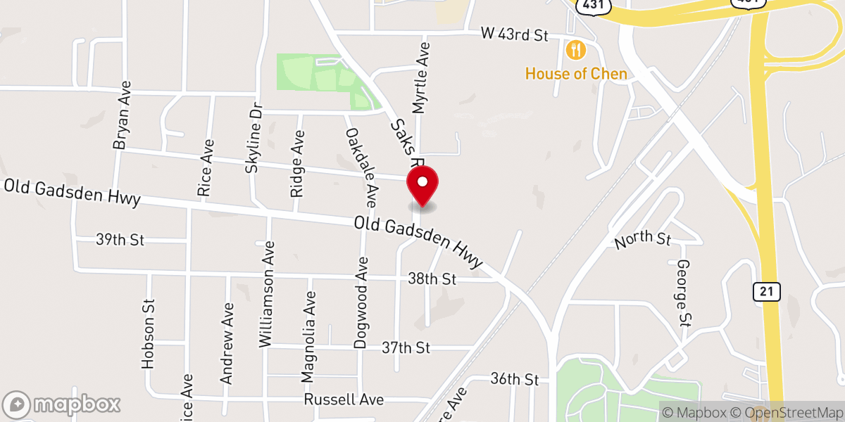 Map showing location of Wings of Faith