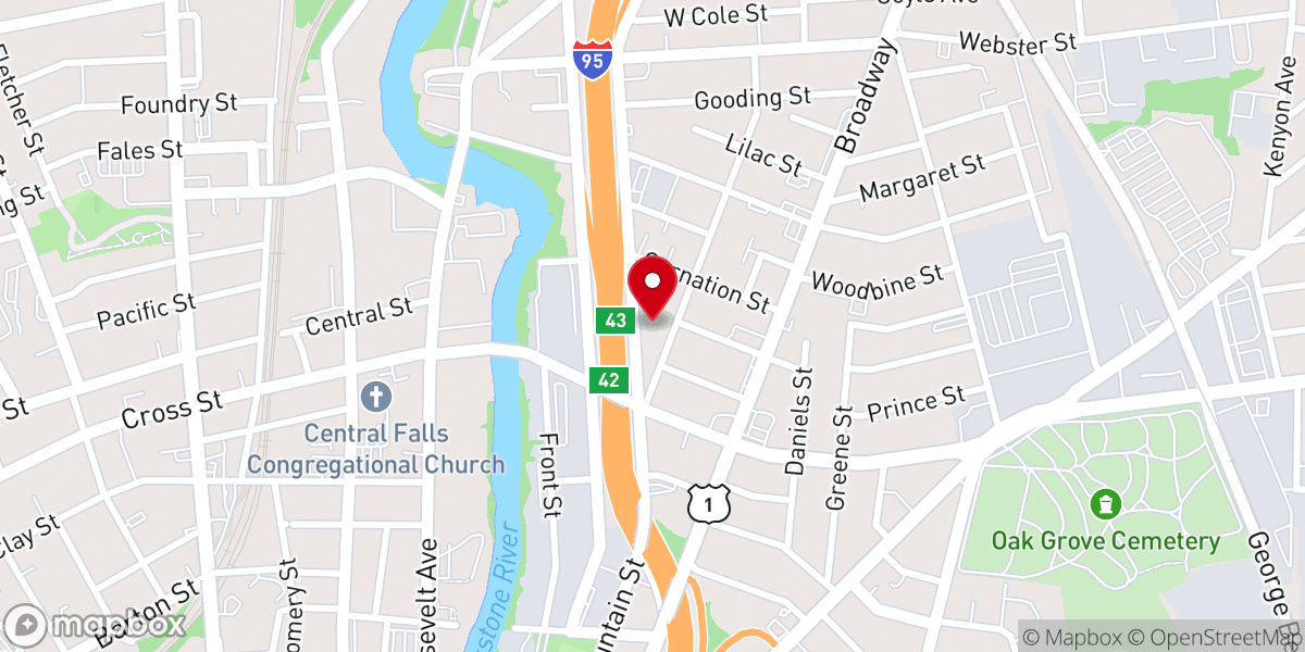 Map showing location of Gethsemane House of Prayer Church