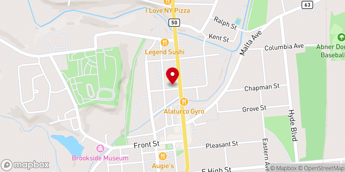 Map showing location of Saint Mary's Roman Catholic Church