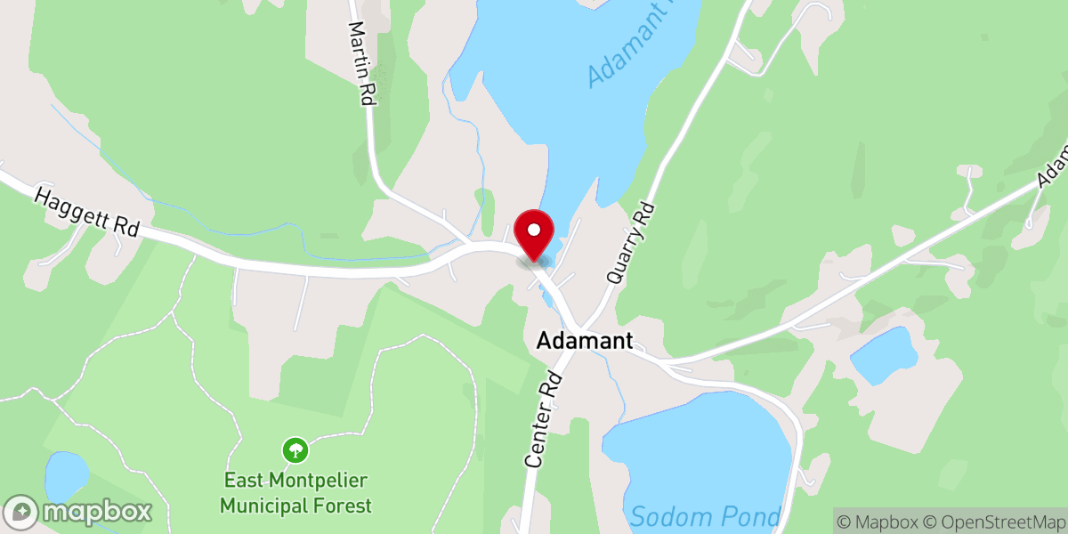 Map showing location of Adamant United Methodist Church
