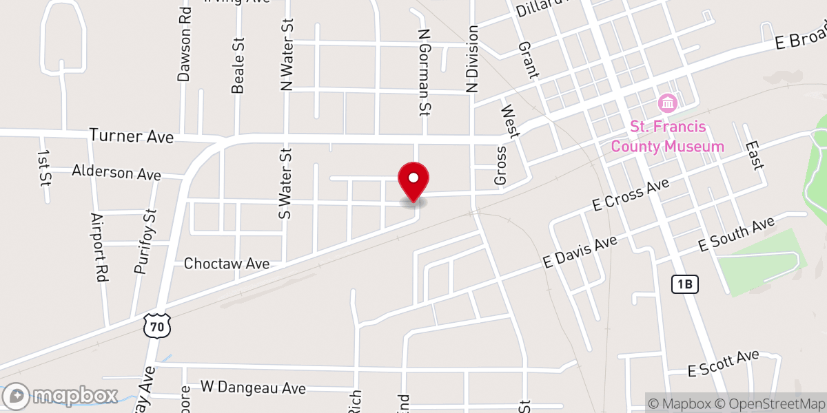 Map showing location of United Christian Baptist Church