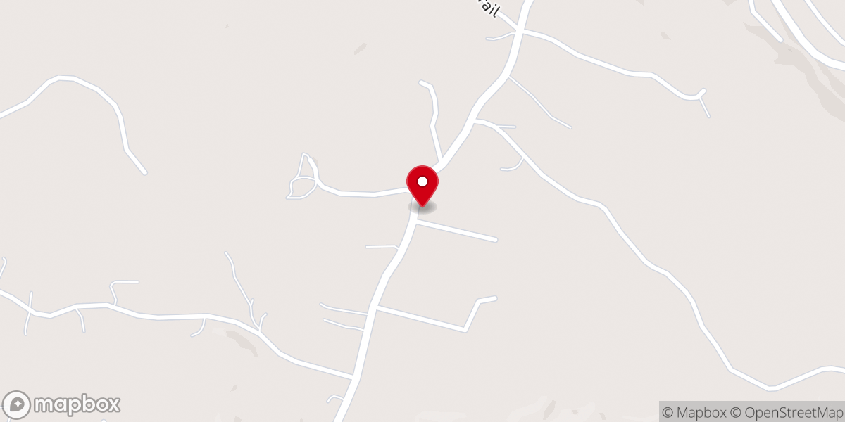 Map showing location of Peaceful Valley Church
