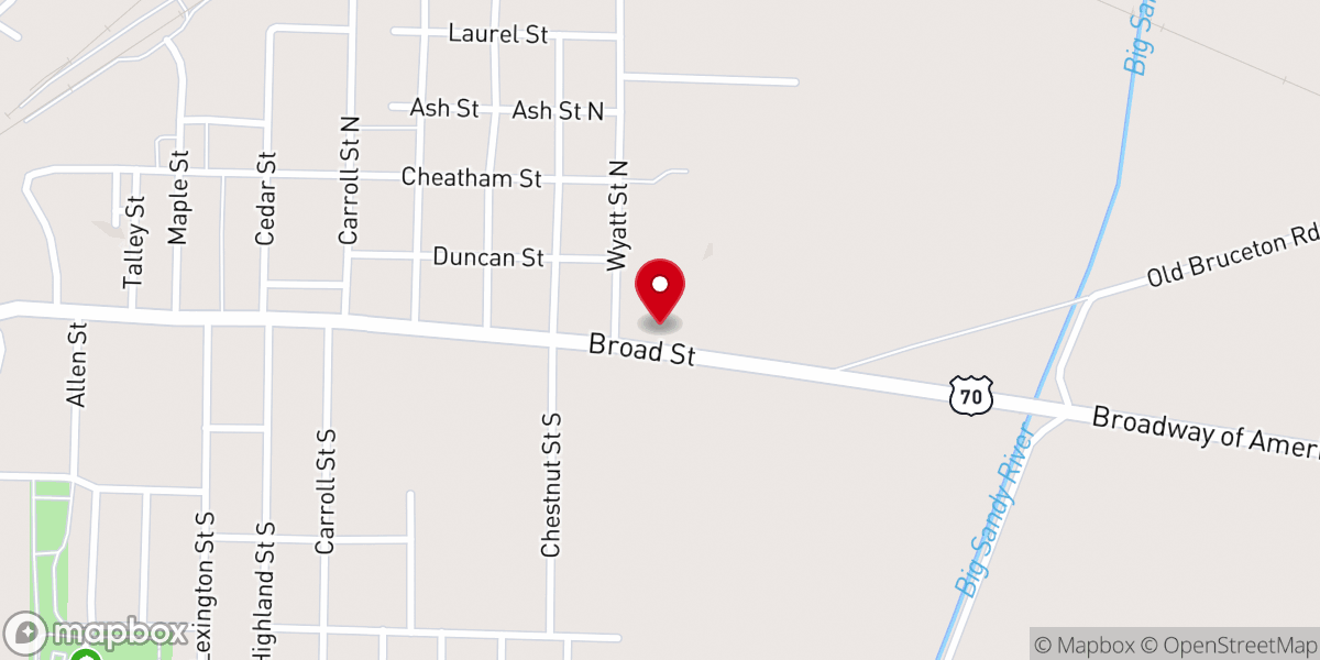 Map showing location of Twin City Community Church