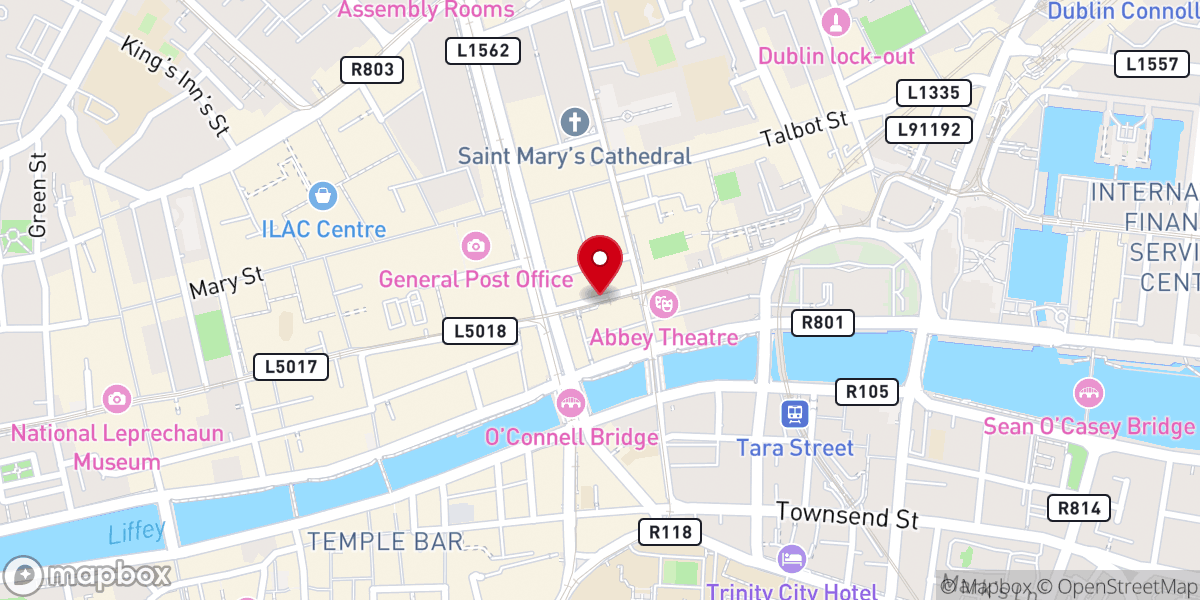 Map showing location of Abbey Street
