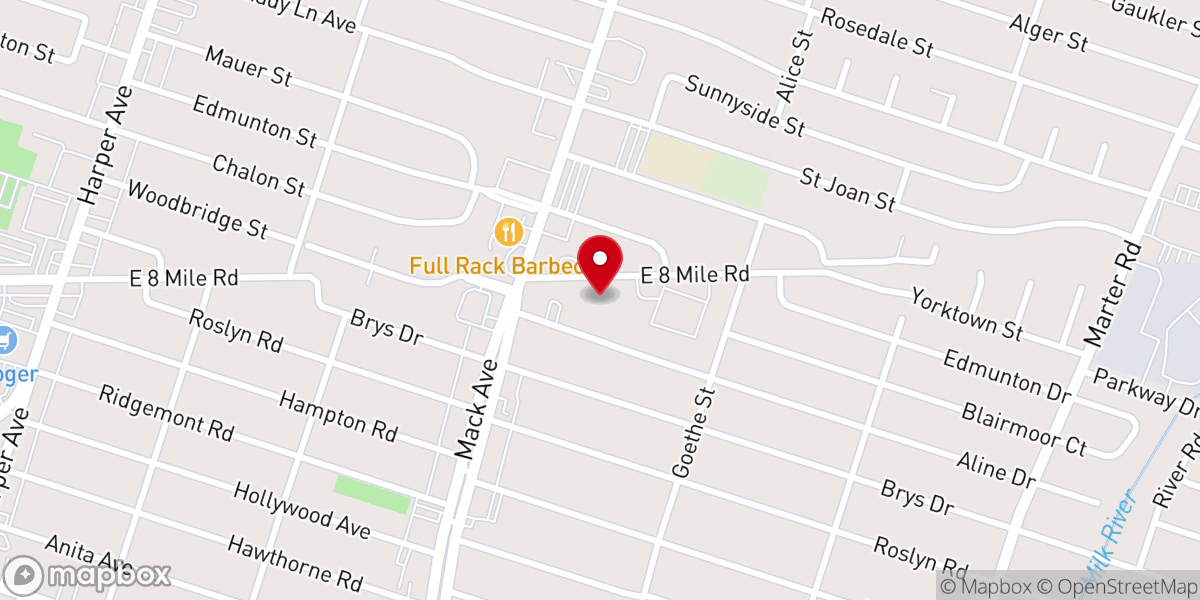 Map showing location of Crosspointe Christian Church