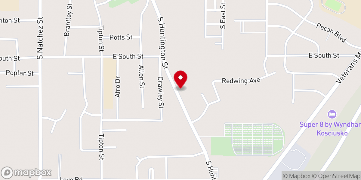 Map showing location of Magnolia Bible College