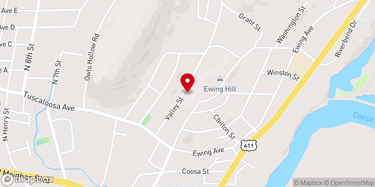 Map showing location of Miracle Temple Church