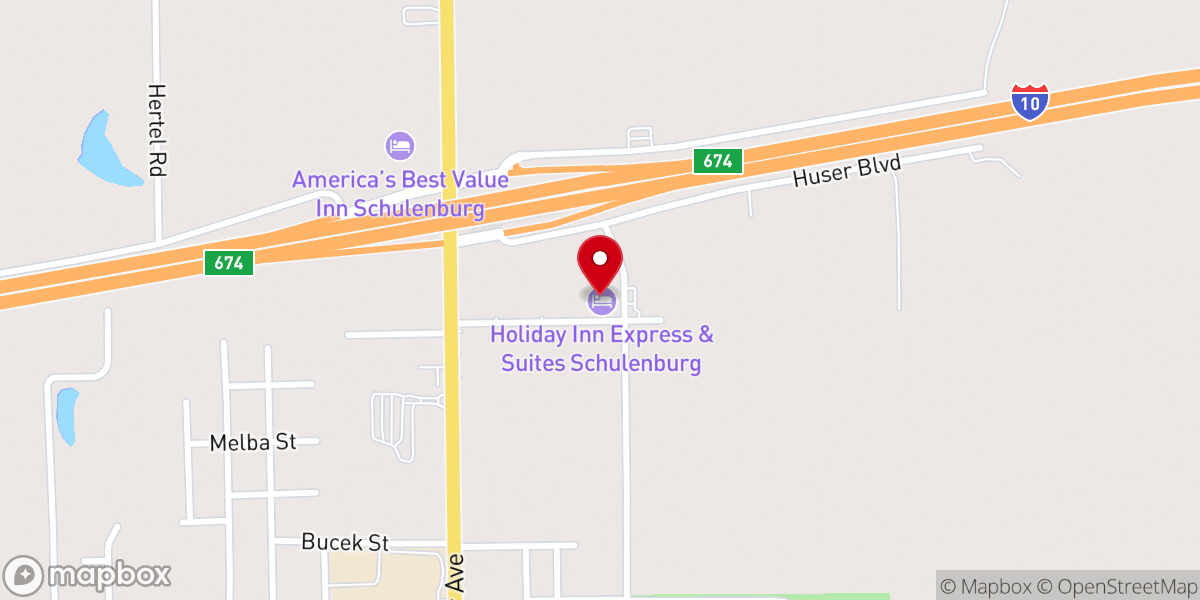 Map showing location of Holiday Inn Express & Suites Schulenburg by IHG