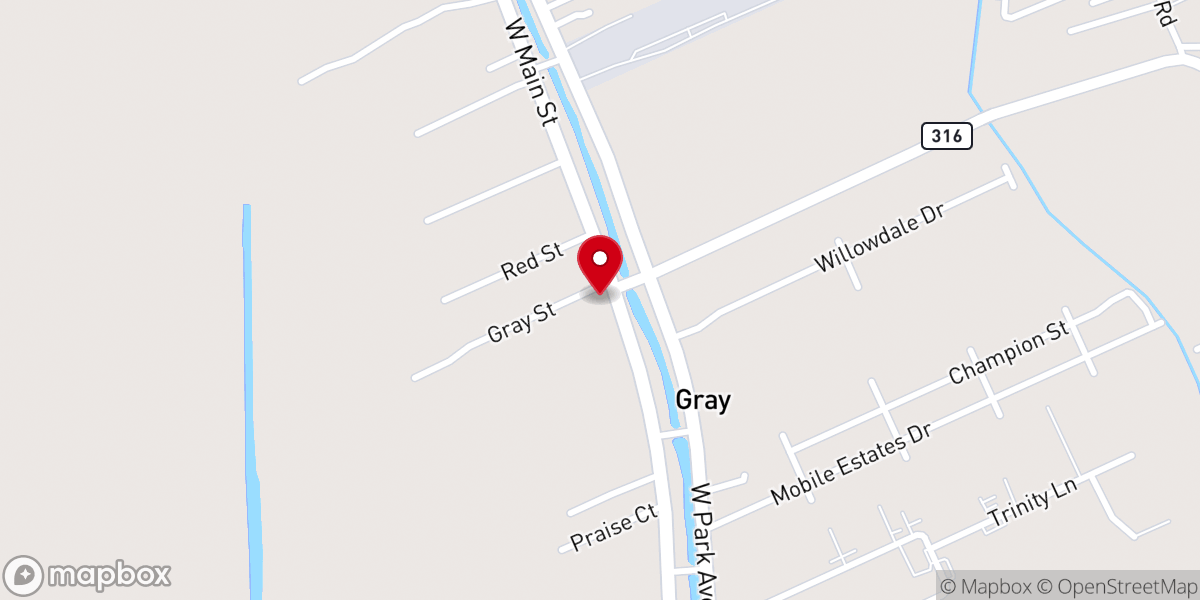 Map showing location of Mt Vernon United Methodist Church