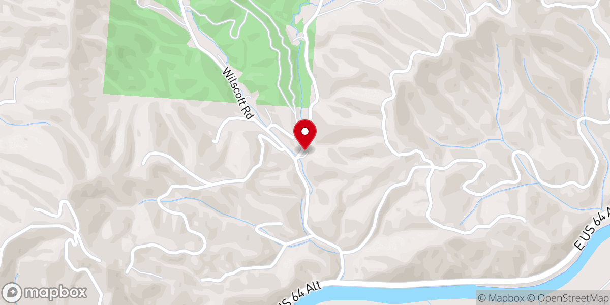 Map showing location of Wilscott Baptist Church