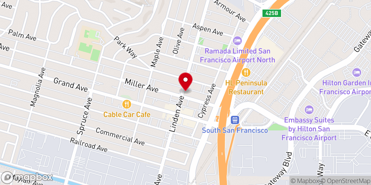 Map showing location of Airport Church of Christ