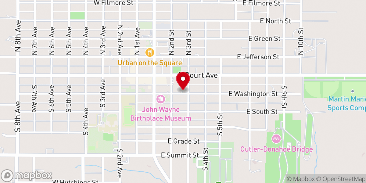 Map showing location of Trinity Episcopal Church