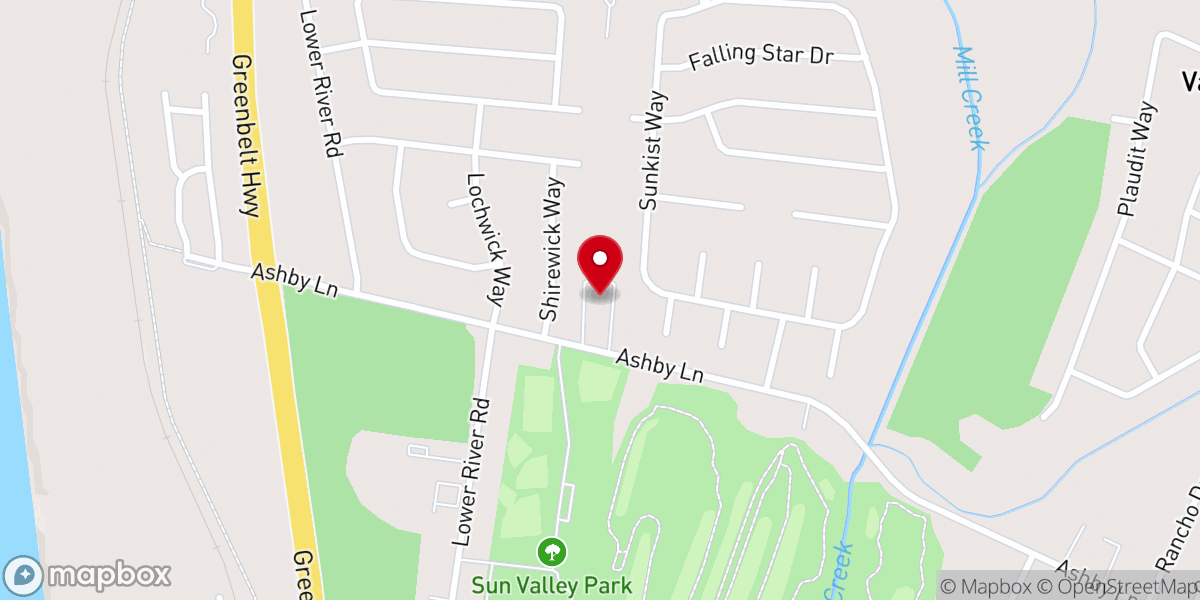 Map showing location of Ashby Lane Church