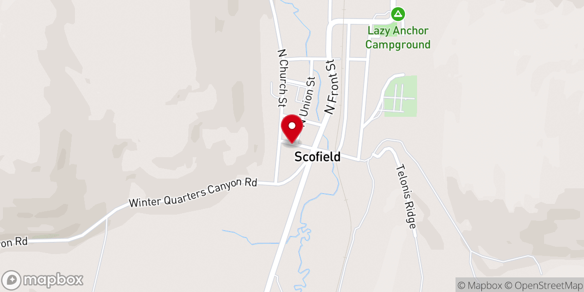 Map showing location of Red Barn