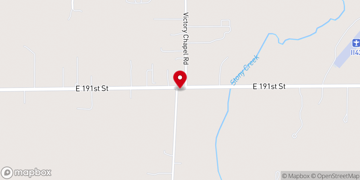 Map showing location of Union Church Noblesville