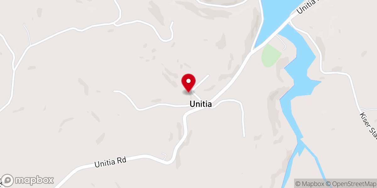 Map showing location of Unitia Methodist Church
