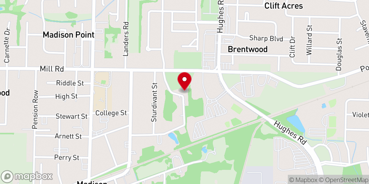 Map showing location of Big Shiloh Baptist Church