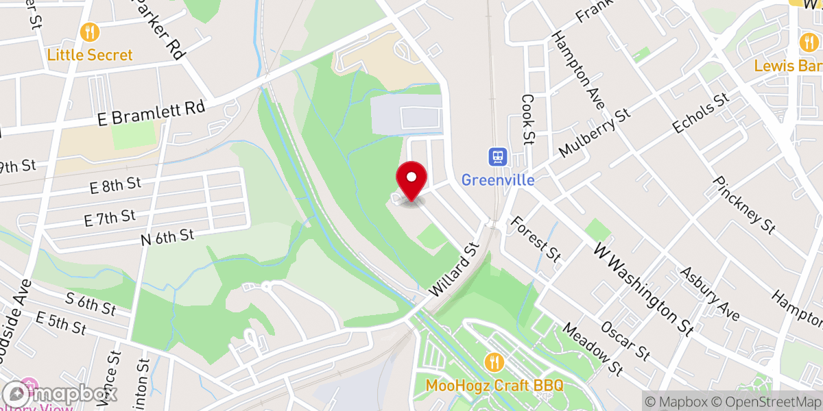 Map showing location of Mountain View Baptist Church