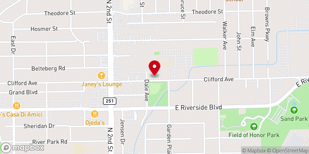 Map showing location of St Bridget's Parish Office