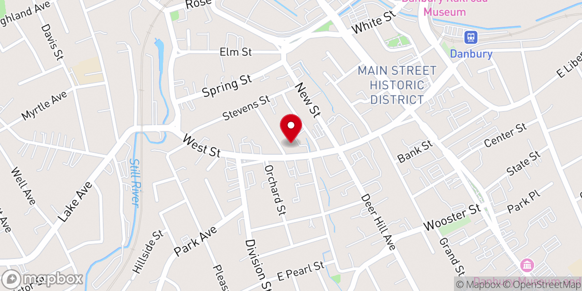 Map showing location of Central Christian Church Of Danbury