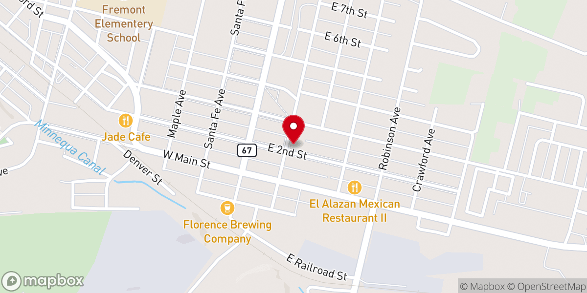 Map showing location of Bell Tower Cultural Center