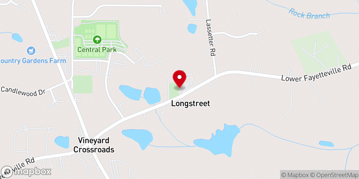Map showing location of Cokes Chapel United Methodist Church