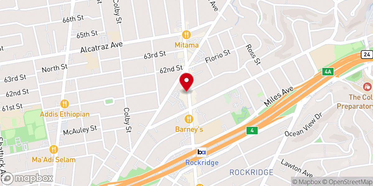 Map showing location of College Avenue Presbyterian