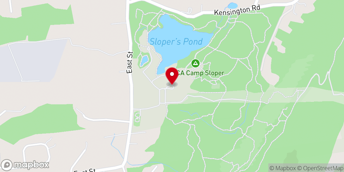 Map showing location of YMCA Camp Sloper