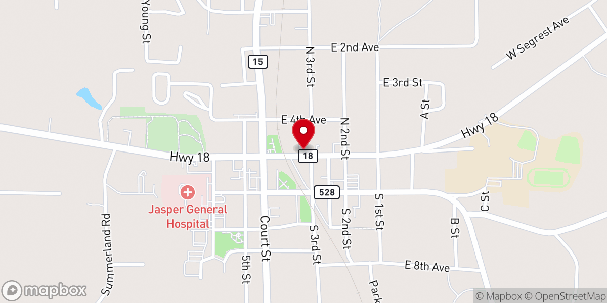 Map showing location of The Camp House