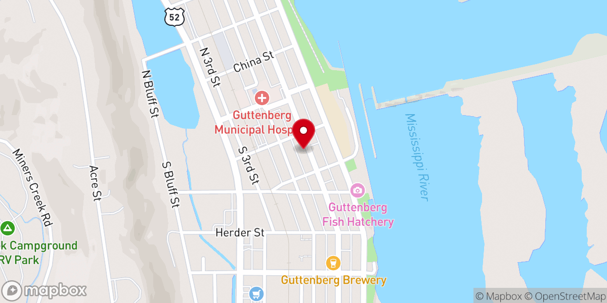 Map showing location of St Paul's Lutheran Church ELCA